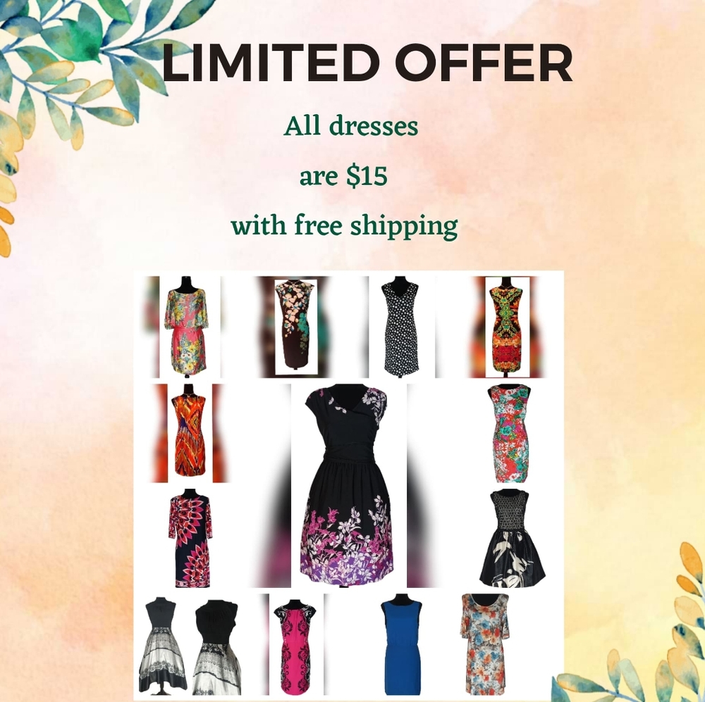Miscellaneous Size Dresses $15 Each